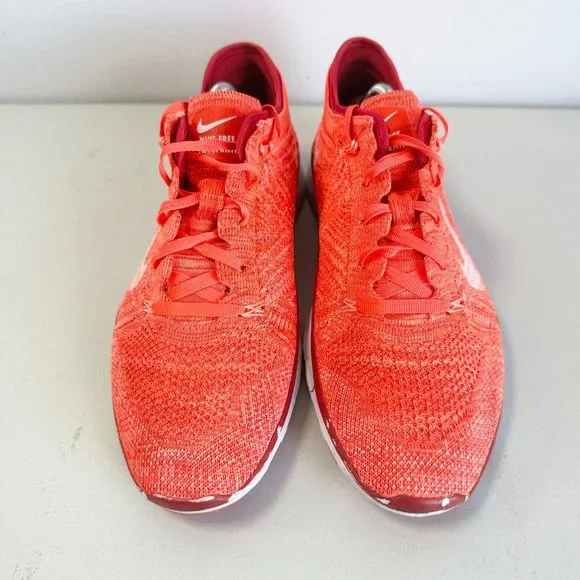 Nike Free TR Flyknit Womens Shoes Sneakers Size US 9 Orange Red Runners Jogging - Picture 5 of 16
